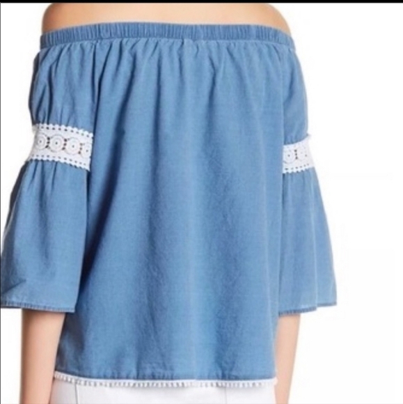 Joe's Chambray Off Shoulders Top‎ - Picture 2 of 10